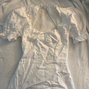 NWT reformation white linen Easton dress